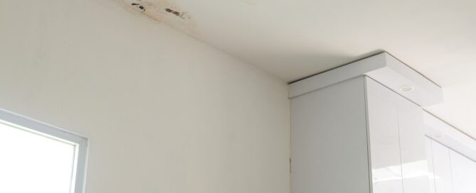 water stained ceiling