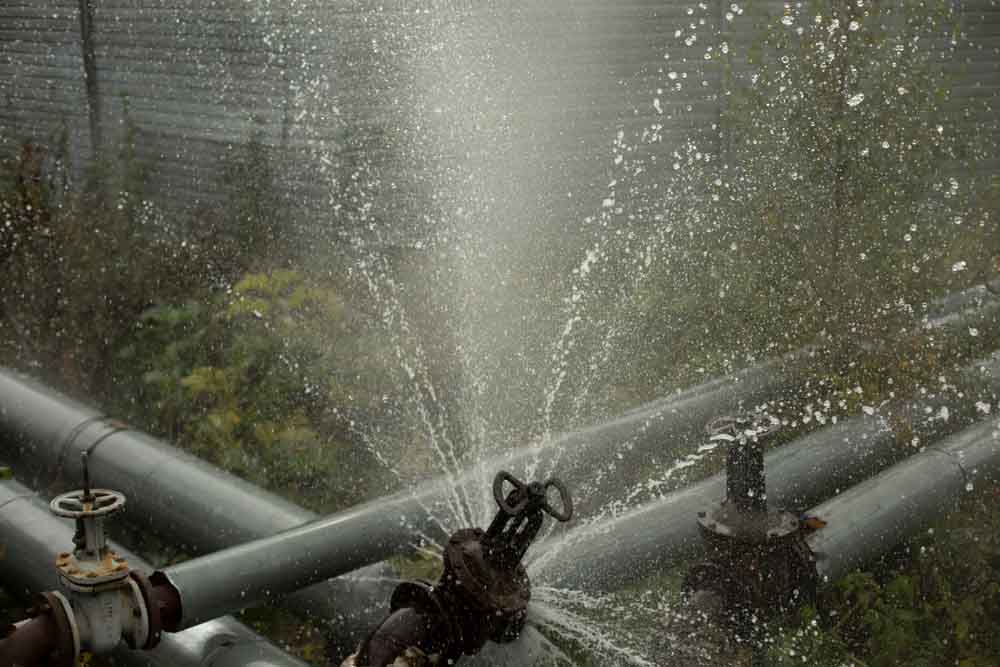 burst pipe