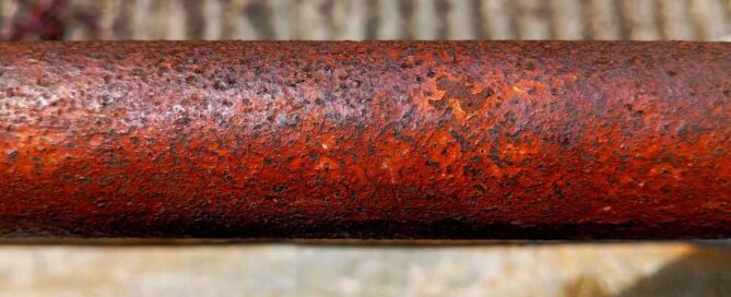 corroded gas line pipe